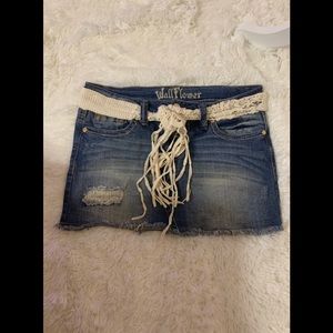 Wallflower Denim Skirt with Boho Style Belt Size 7